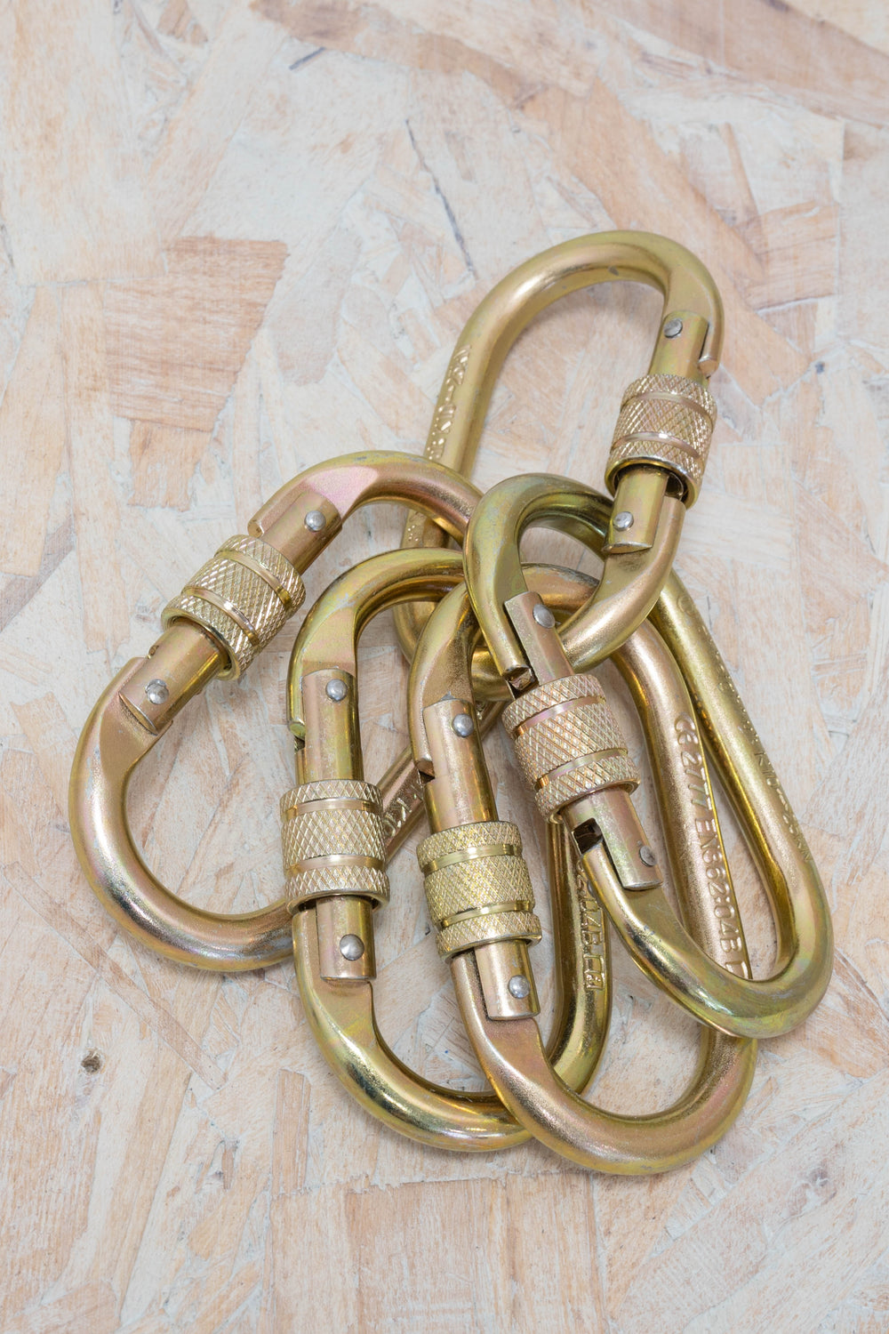 5 x At Height - Steel Oval SG Karabiner, with Serial Number
