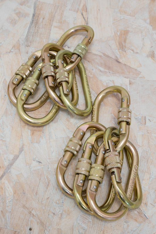 10 x At Height - Steel Oval SG Karabiner, with Serial Number