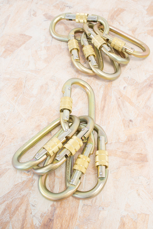 10 x ISC - Steel Oval SG Karabiner, with Serial Number