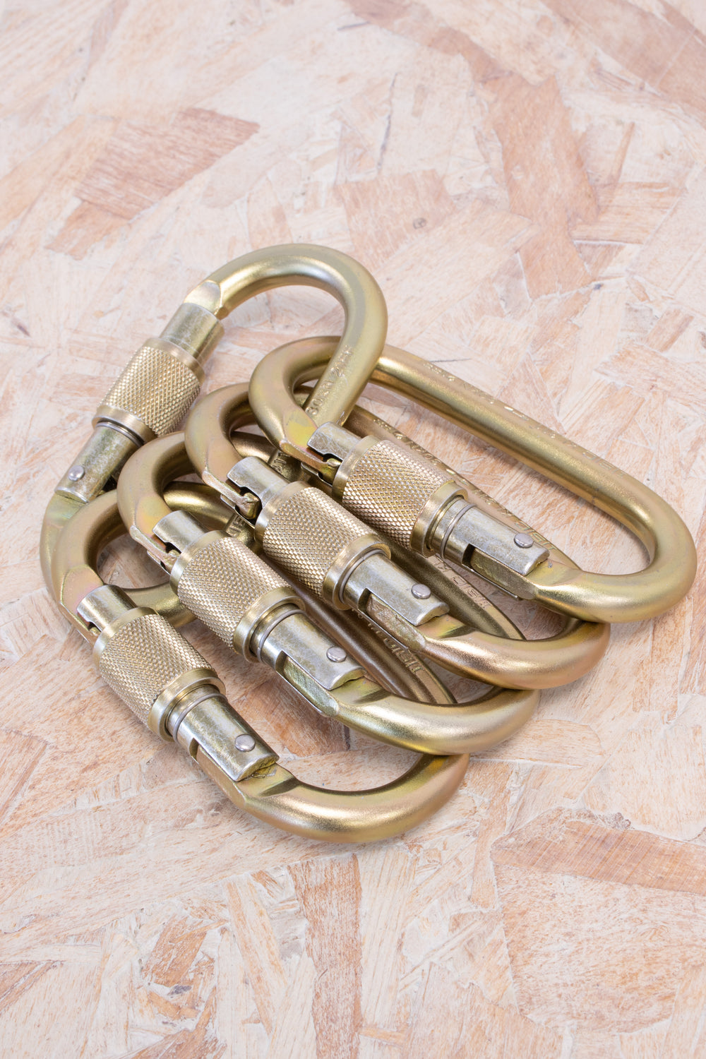 5 x ISC - Keylock Steel Oval Karabiner, with Factory Serial Number
